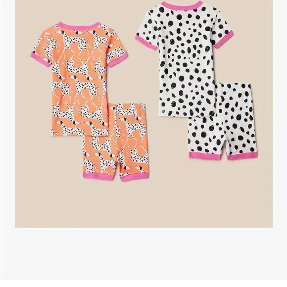 Girls Toddler Snug-Fit Cotton Pajamas Sleepwear Sets Four pieces size 2T - Picture 3 of 6